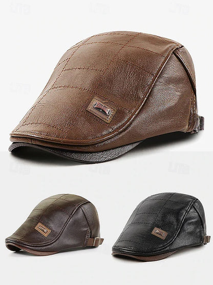 🧢 قبّعة بيريه جلدية فاخرة — ستايل كلاسيكي بلمسة عصرية