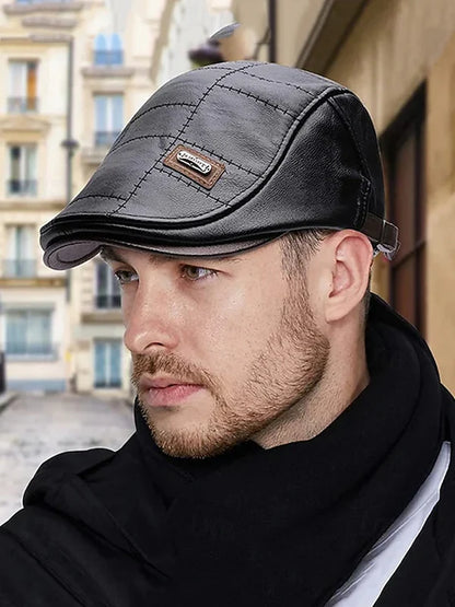 🧢 قبّعة بيريه جلدية فاخرة — ستايل كلاسيكي بلمسة عصرية